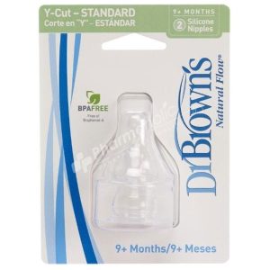 Dr Brown's Silicone Nipples-Y-Cut-Standard M9+