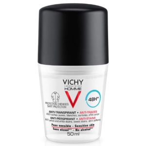 Vichy Homme 48 Hour Anti-Perspirant Anti Stains Roll On 50ml