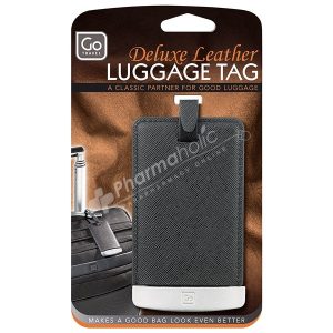 Go Travel Deluxe Leather Luggage Tag