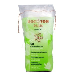 Bocoton Plus Square Cosmetic Pads Soft Veil for Sensitive Skin -50 Pads-