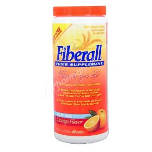 Fiberall Sugar Free Fiber Supplement Orange Flavor -48 Doses-
