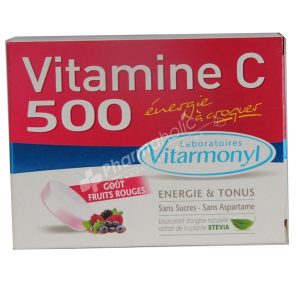 Vitarmonyl Vitamin C 500 Energy Red Fruits Flavor 24 Tablets