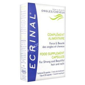 Ecrinal Food Supplement Capsules Strong & Beautiful Hair & Nails -30 Capsules-