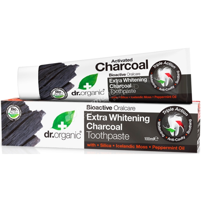 Dr.Organic Extra Whitening Charcoal Toothpaste Dr.Organic Extra Whitening Charcoal Toothpaste