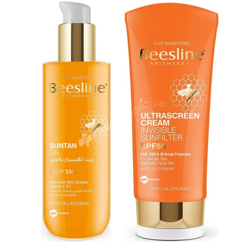 beesline-oil-plus-ultrascreencream Beesline Sun Tan Oil 200ml + Free Ultrascreen Cream Invisible Sunfilter SPF50