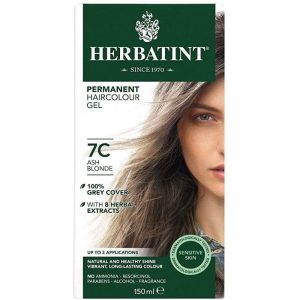 Herbatint Permanent Hair Color Gel 7C ASH Blonde 150ml