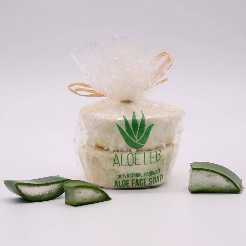 DAILY-CLEANSE, HANDMADE ALOE FACIAL SOAP, PACK OF TWO