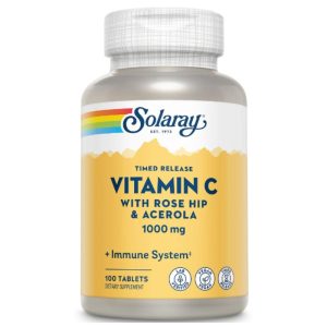 Solaray Vitamin C with Rose Hip & Acerola 1000 mg 100 tablets